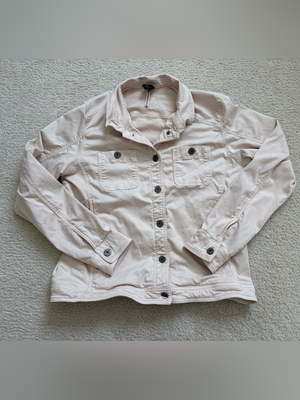 Kuhl women’s Kultivatr cream neutral utility jacket sz L, minimalist, stone